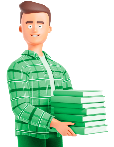 Img menino segurando livros